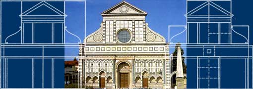Gliederung der Fassade von S. Maria Novella